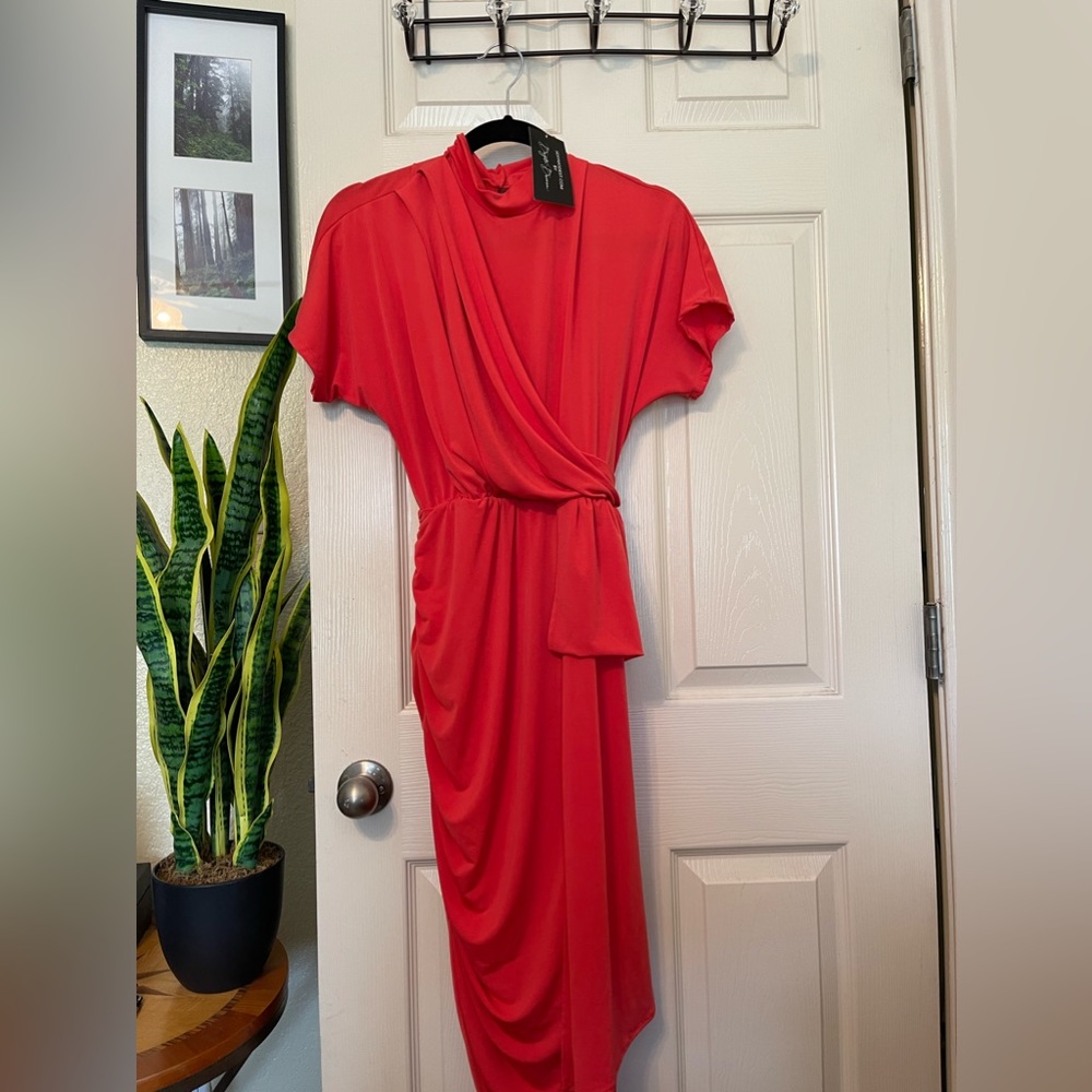 Brigitte Briana Cleo dress in Living Coral NWT - Picture 3 of 5
